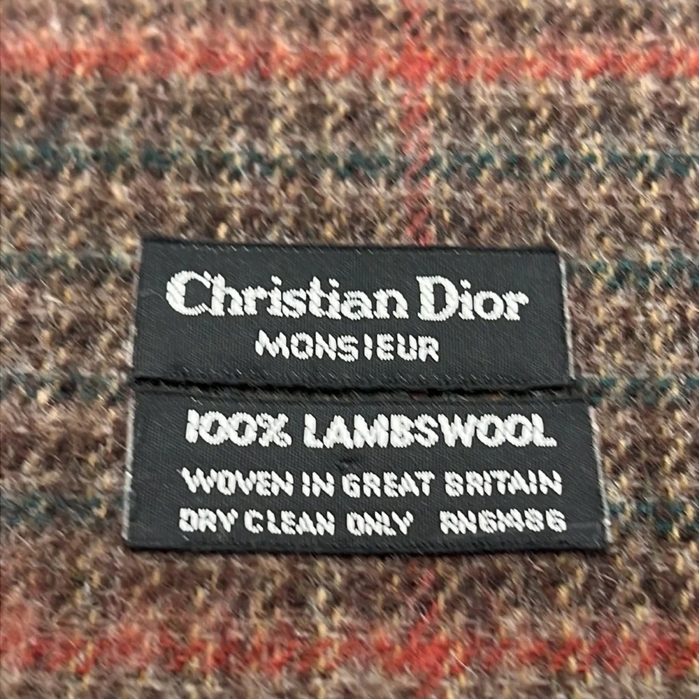 Chrsitian Dior Plaid Lambswool Scarf